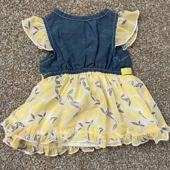 DDG Darlings 0-3 Month Baby Girl Dress Yellow - Picture 2 of 3